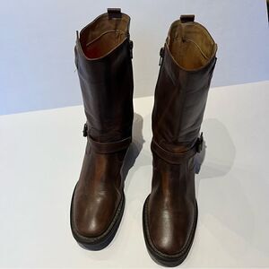 Bass Women's Heeled Calf Boots 8M Brown